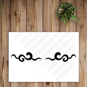 *2 for $20* Abstract Squiggly Lines Vinyl Decal Sticker Handcrafted